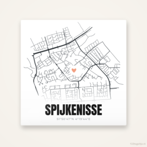 Tegeltje Spijkenisse stadskaart