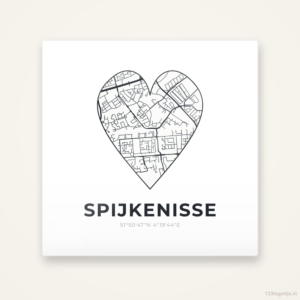 Tegeltje Spijkenisse stadskaart hart