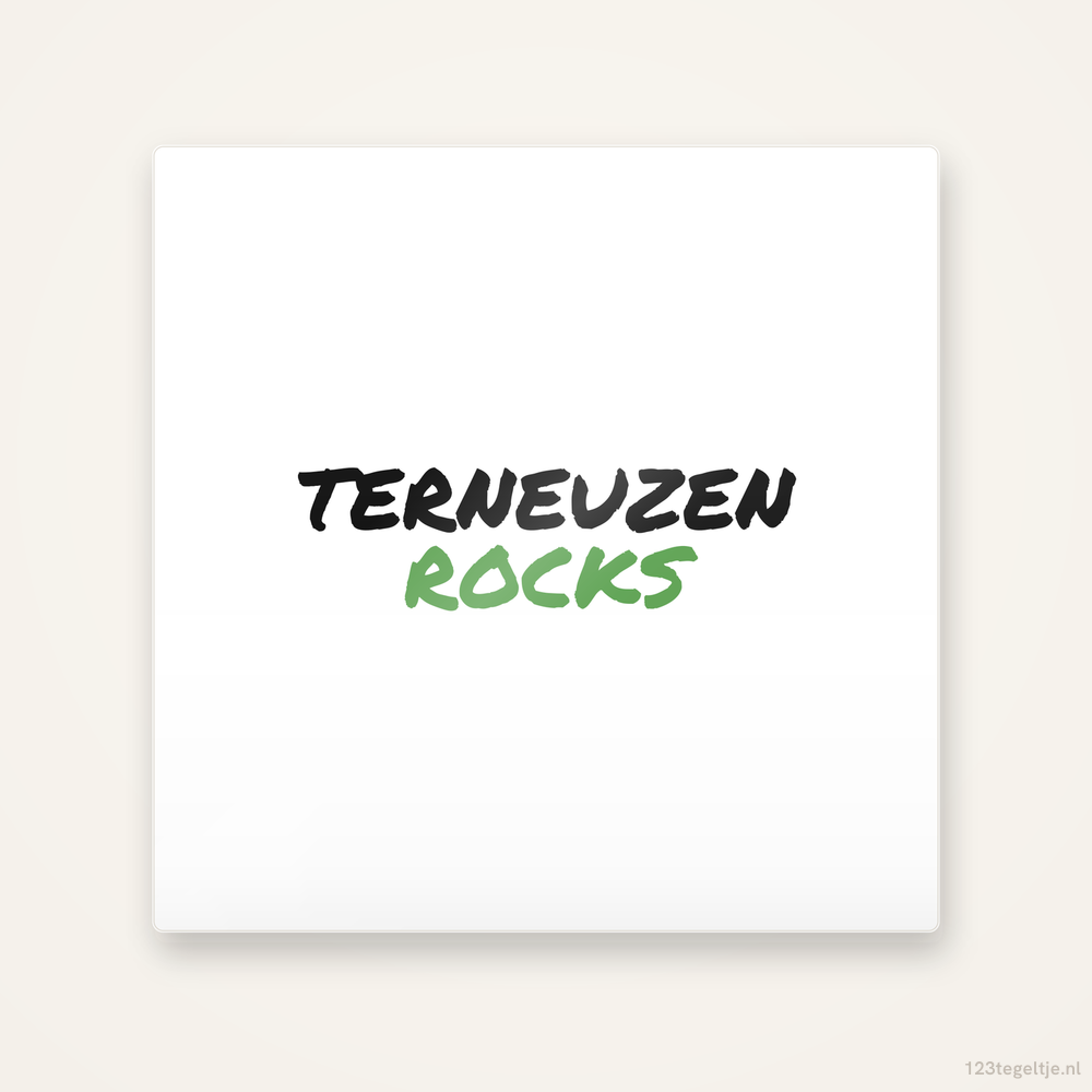 Tegeltje Terneuzen Rocks handletter