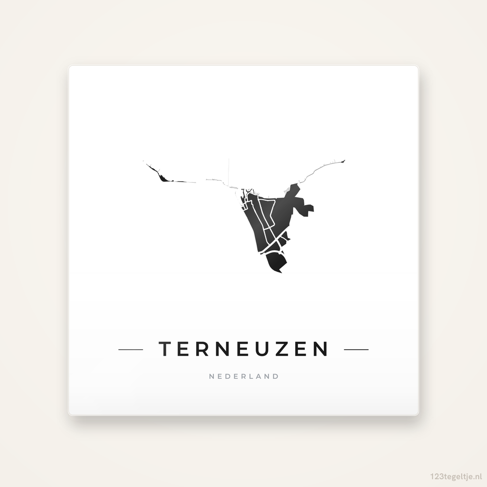 Tegeltje Terneuzen silhouet
