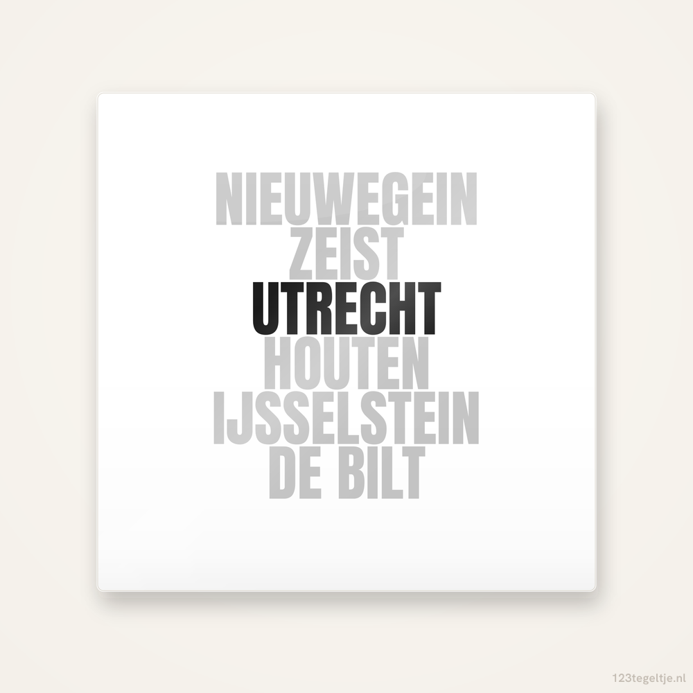 Tegeltje Utrecht en omgeving
