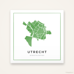 Tegeltje Utrecht silhouet groen