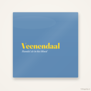 Veenendaal, keramisch tegeltje 15 bij 15 cm