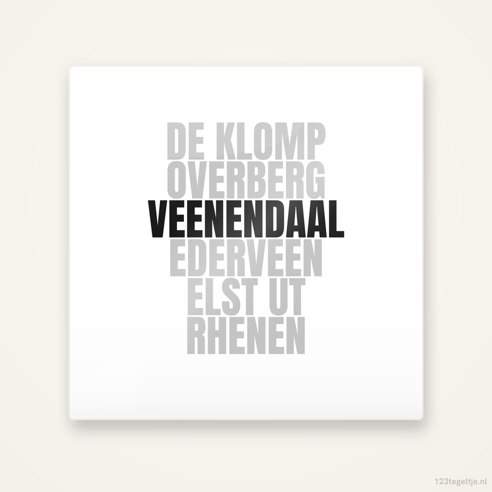 Tegeltje Veenendaal en omgeving