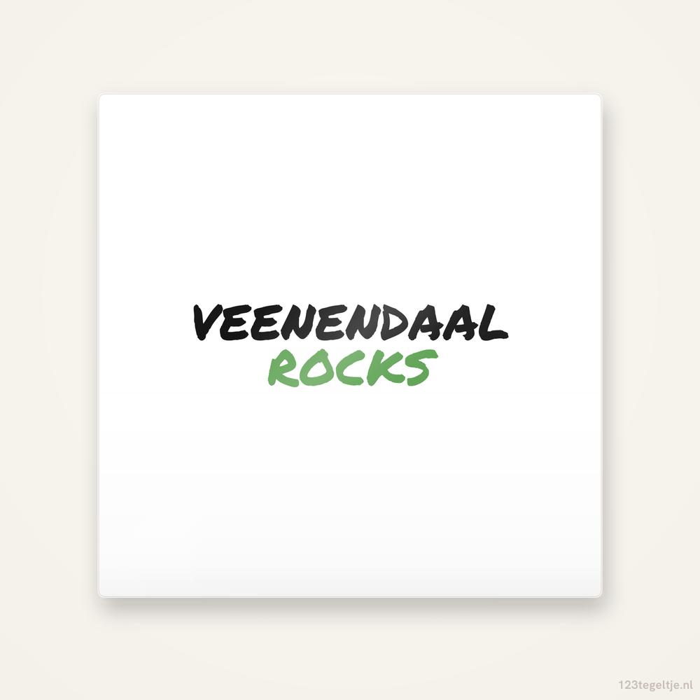 Tegeltje Veenendaal Rocks handletter