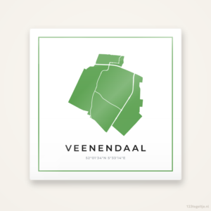 Tegeltje Veenendaal silhouet groen