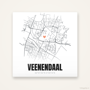 Tegeltje Veenendaal stadskaart