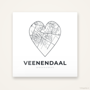 Tegeltje Veenendaal stadskaart hart