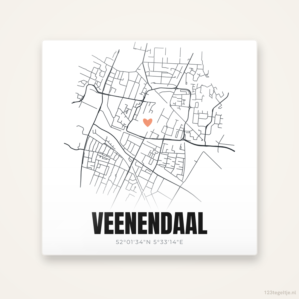 Tegeltje Veenendaal stadskaart