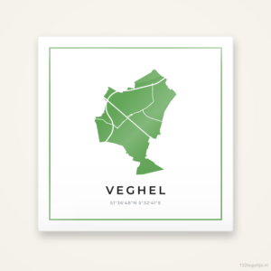 Tegeltje Veghel silhouet groen