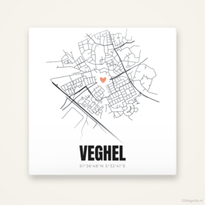 Tegeltje Veghel stadskaart