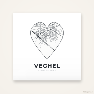 Tegeltje Veghel stadskaart hart