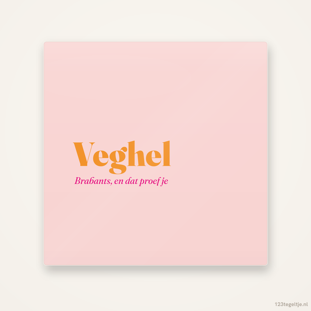 Veghel, keramisch tegeltje 15 bij 15 cm