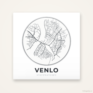 Tegeltje Venlo stadskaart rond