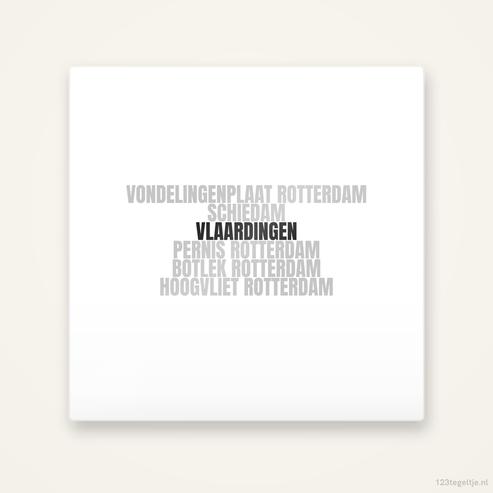 Tegeltje Vlaardingen en omgeving