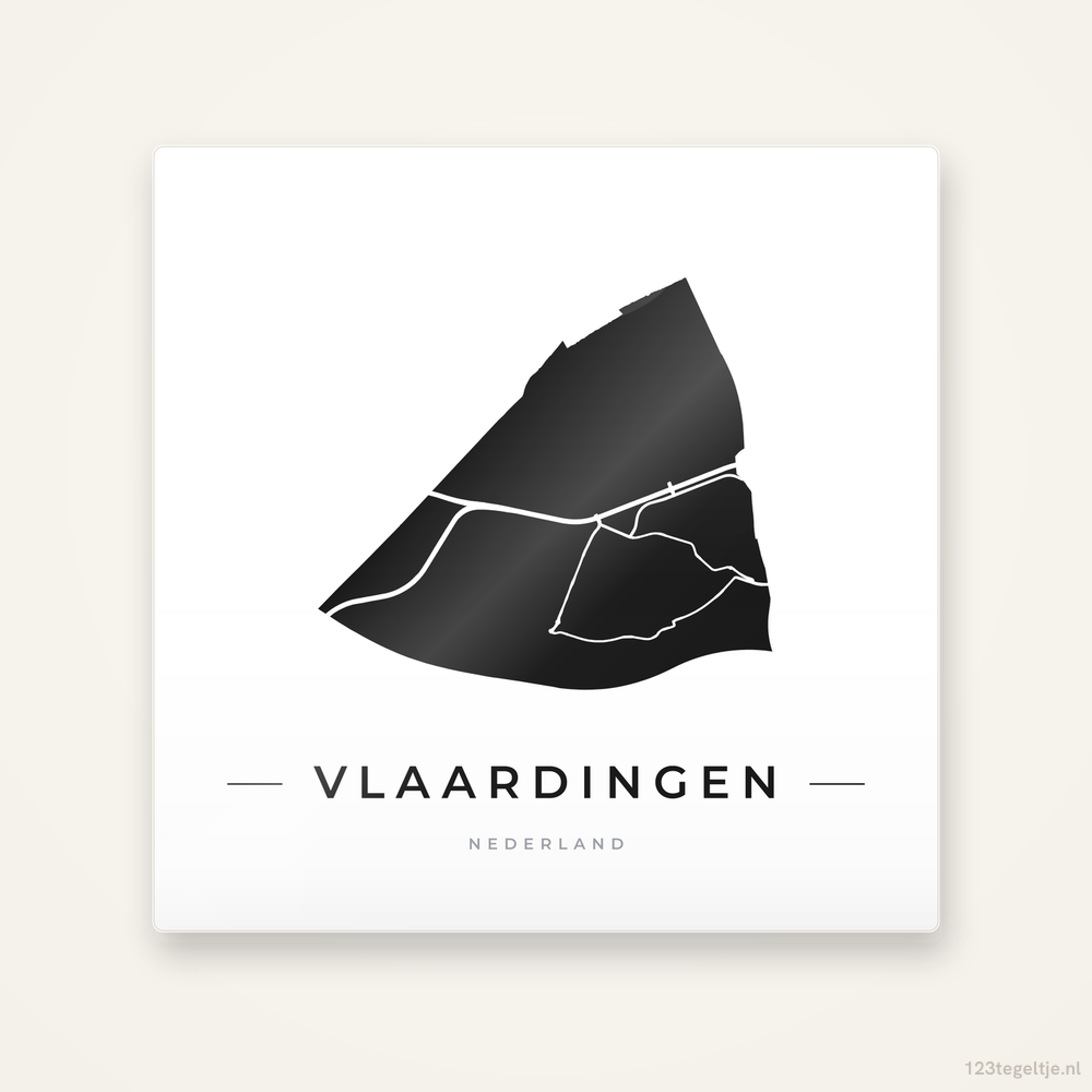 Tegeltje Vlaardingen silhouet