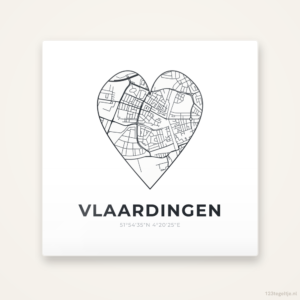 Tegeltje Vlaardingen stadskaart hart