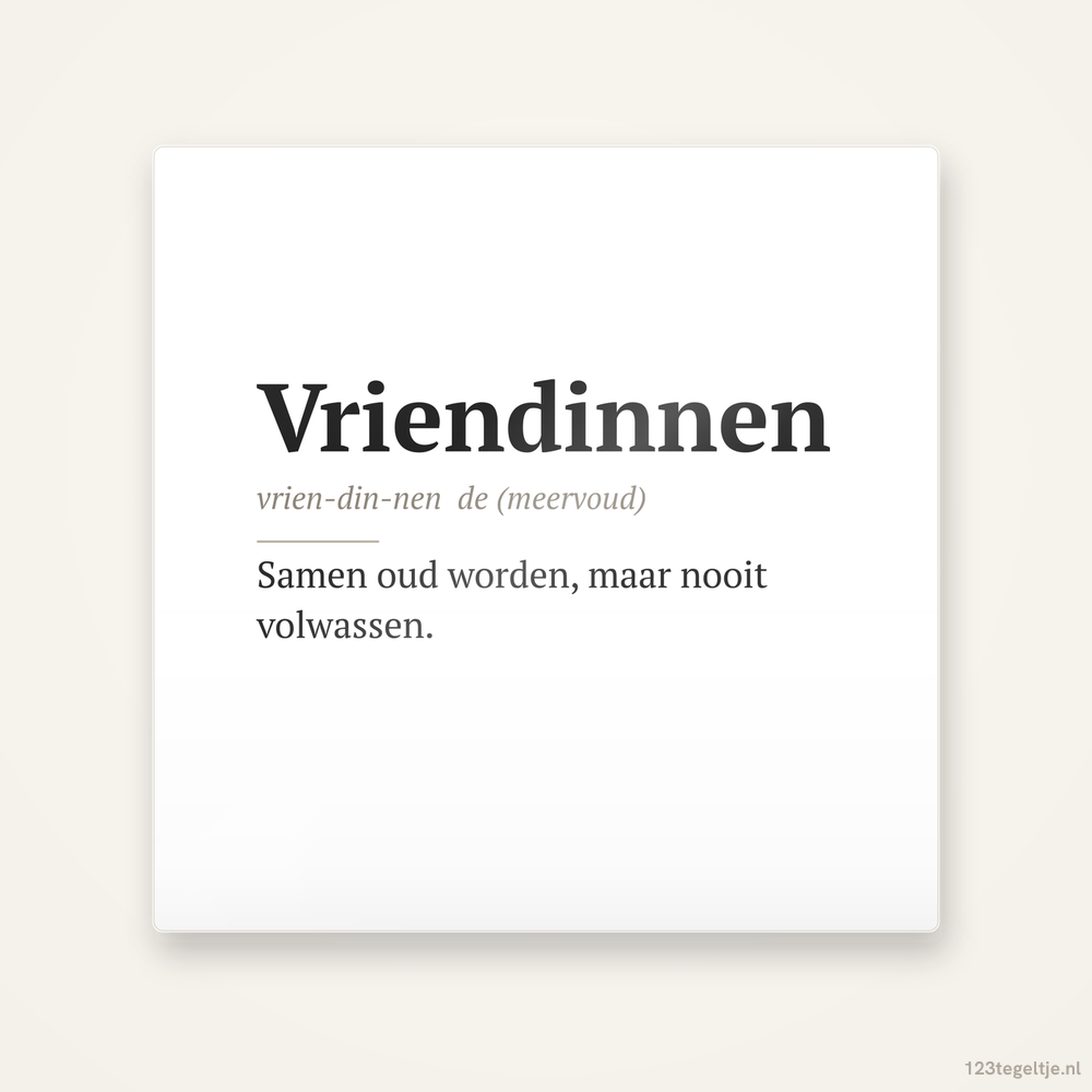 Vriendinnen, keramisch tegeltje 15 bij 15 cm