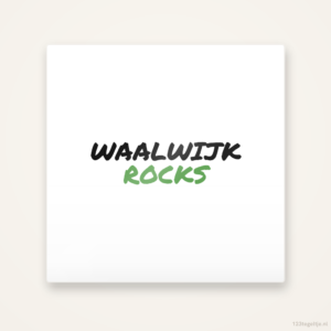 Tegeltje Waalwijk Rocks handletter