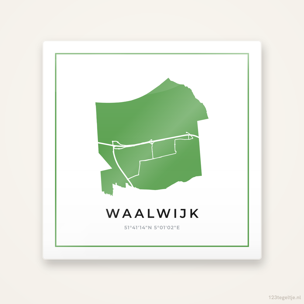 Tegeltje Waalwijk silhouet groen