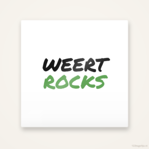 Tegeltje Weert Rocks handletter