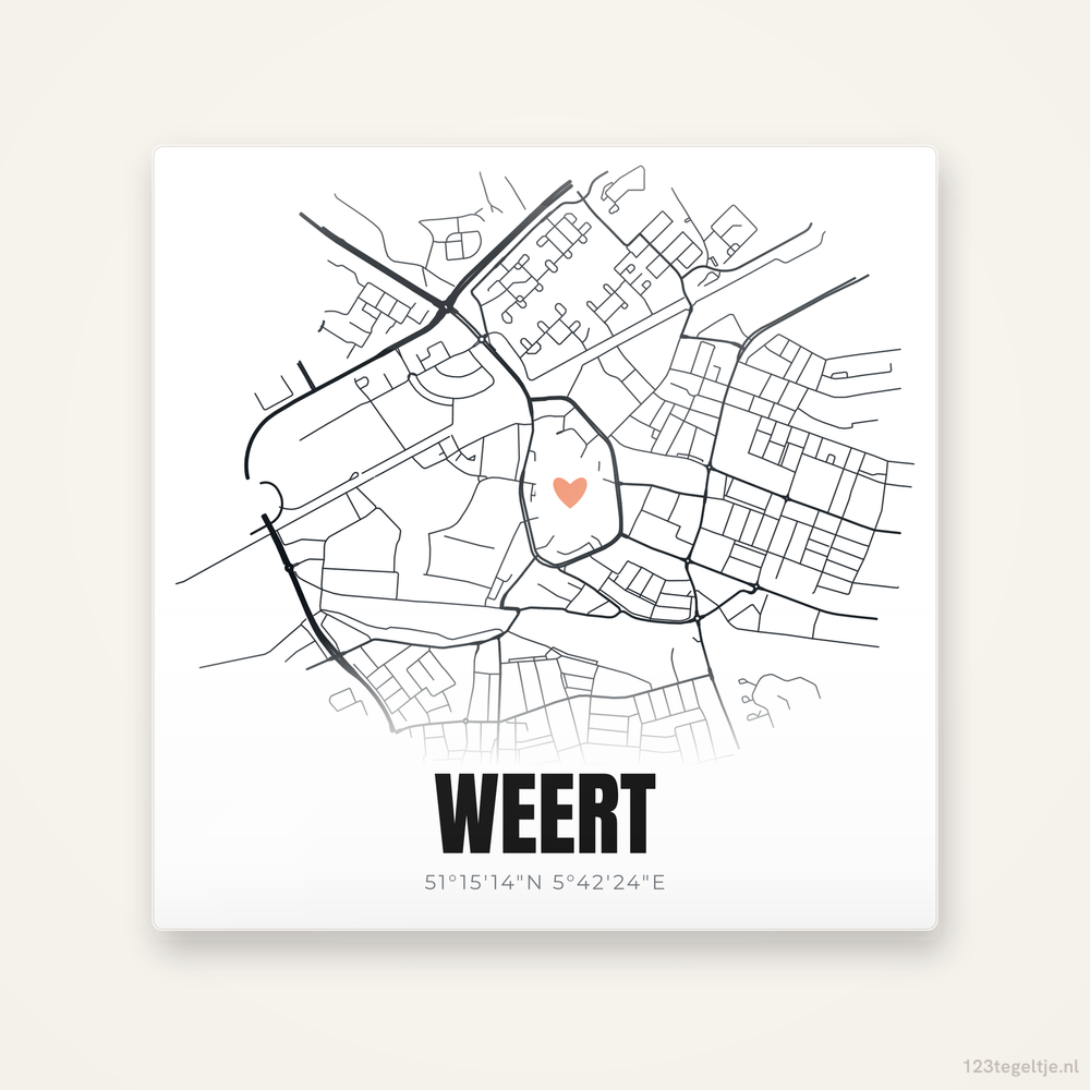 Tegeltje Weert stadskaart