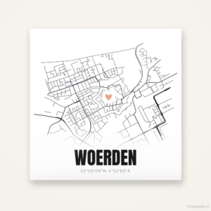 Tegeltje Woerden stadskaart