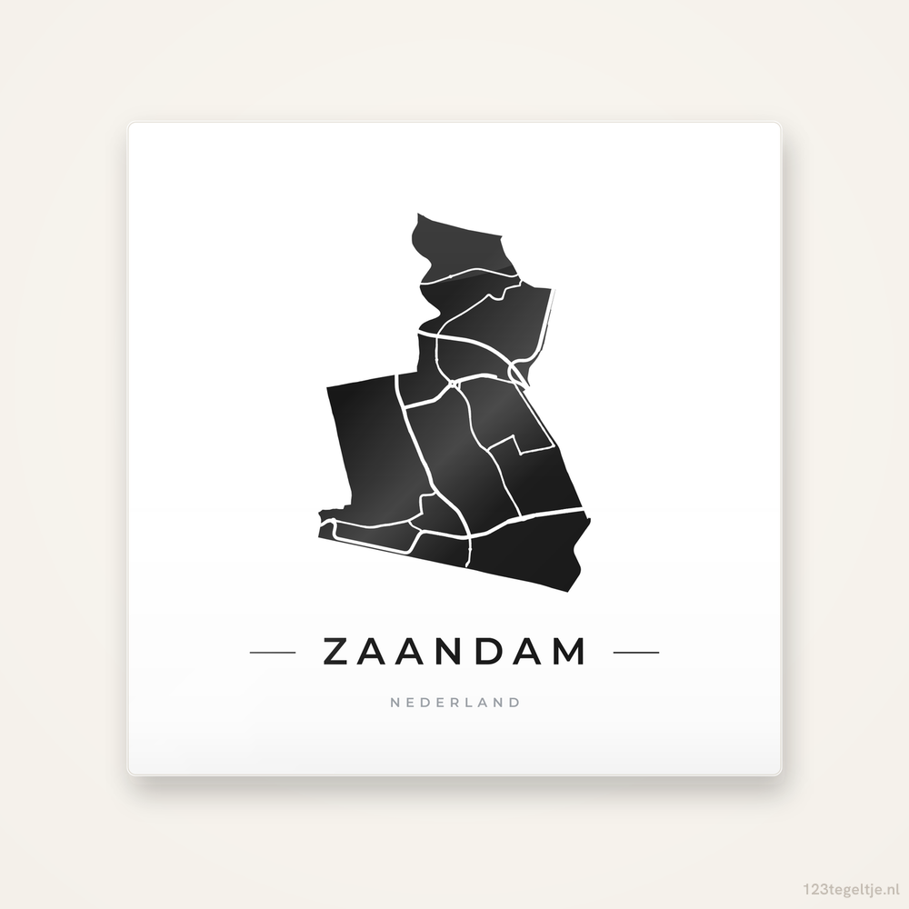 Tegeltje Zaandam silhouet