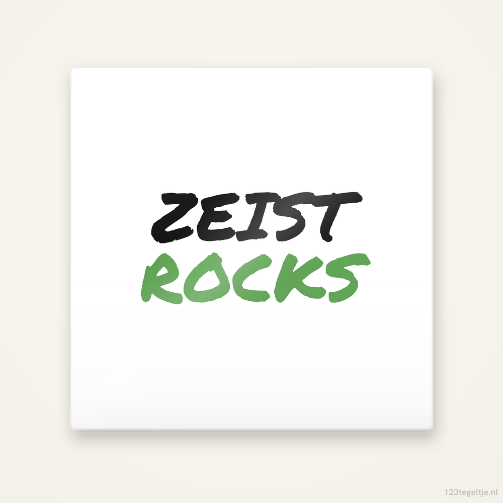 Tegeltje Zeist Rocks handletter