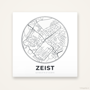Tegeltje Zeist stadskaart rond