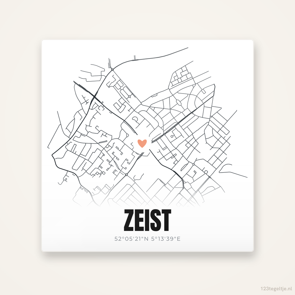 Tegeltje Zeist stadskaart