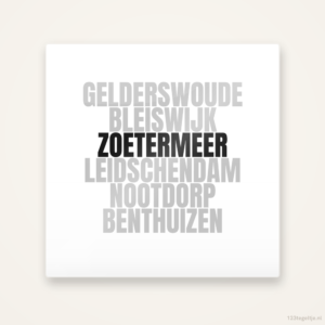 Tegeltje Zoetermeer en omgeving
