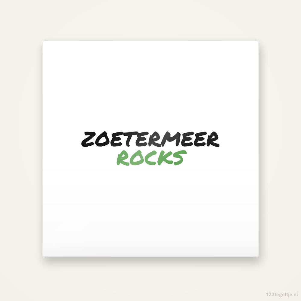 Tegeltje Zoetermeer Rocks handletter