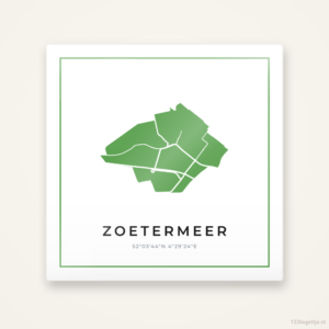 Tegeltje Zoetermeer silhouet groen