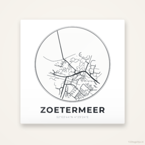Tegeltje Zoetermeer stadskaart rond